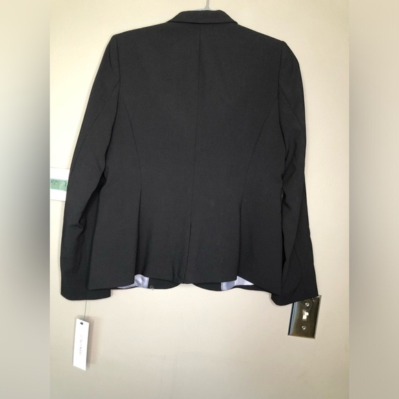 NWT CALVIN KLEIN Classic Black One-Button Blazer Suit Jacket Size 10P - Picture 5 of 10